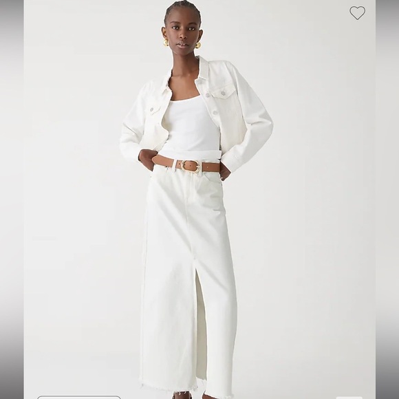 J.Crew Denim maxi skirt in white - Picture 1 of 8